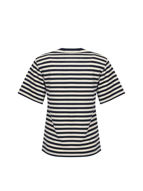 T-shirt basic WKDVENACO in cotone a righe Ecru/blu WEEKEND MAX MARA | 2615971031600009